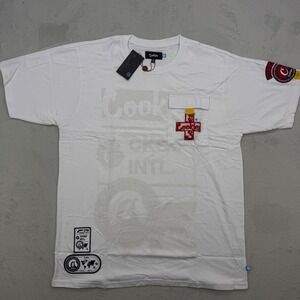 Cookies Shirt Mens 2XL White International Graphic Pocket T-Shirt‎ Streetwear